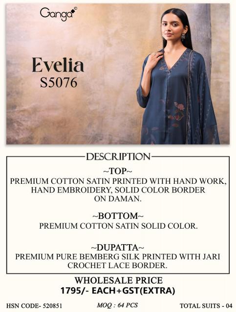 Ganga evelia 5076 buy dress material wholesale online